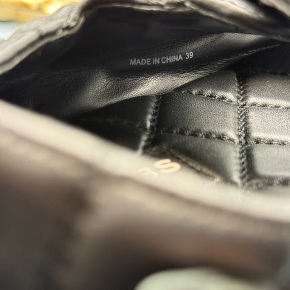 🆕 MARC JACOBS 🧿 NWOB The Quilted Sunny Leather Dad Sandals, Black - Sz 39 US 9 - Picture 14 of 16